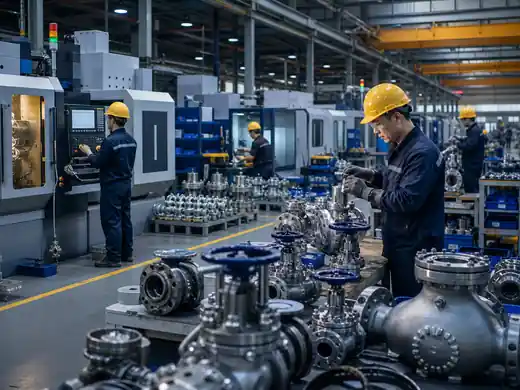 Industrial valve manufacturing and production facility